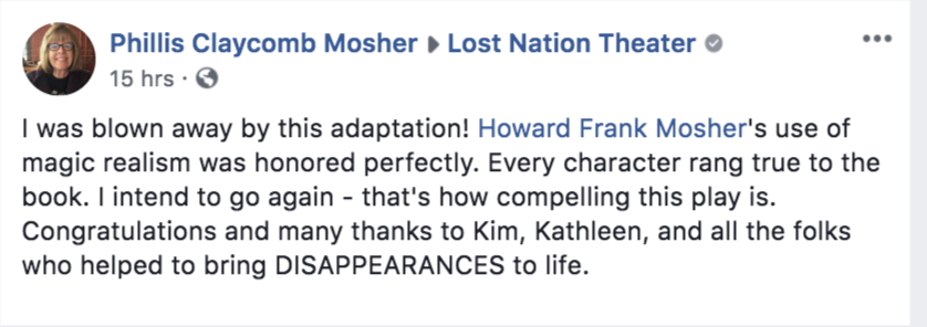 phillis mosher's review on Facebook